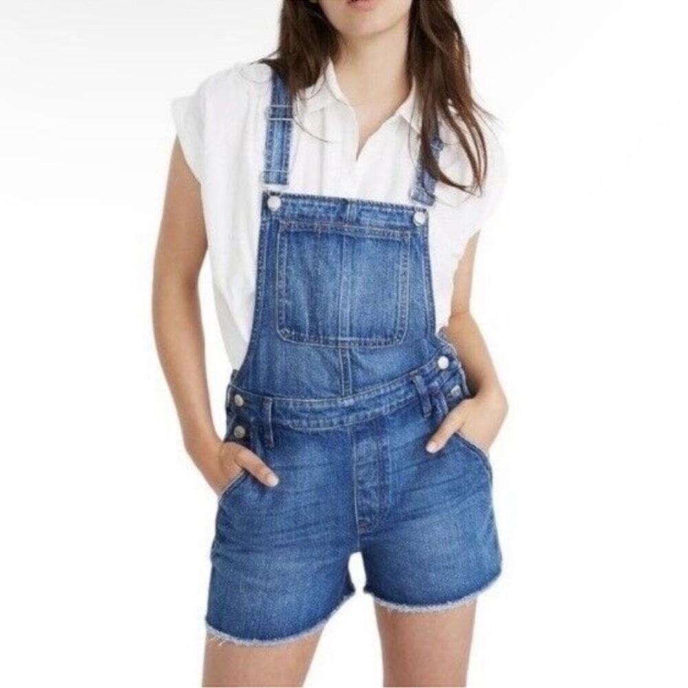 MADEWELL Adirondack Short Denim Overalls Dawkins - Picture 6 of 16